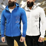 Bộ đồ thể thao mới cho nam áo khoác dài tay cardigan quần cotton cơ bắp anh em tập thể dục căng cơ chạy bộ