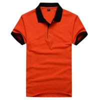 Оранжевый с черным воротником (без нагрудных карманов)