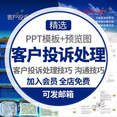 5352客服售后客户投诉处理技巧与案例分析PPT模板客人投诉...-1