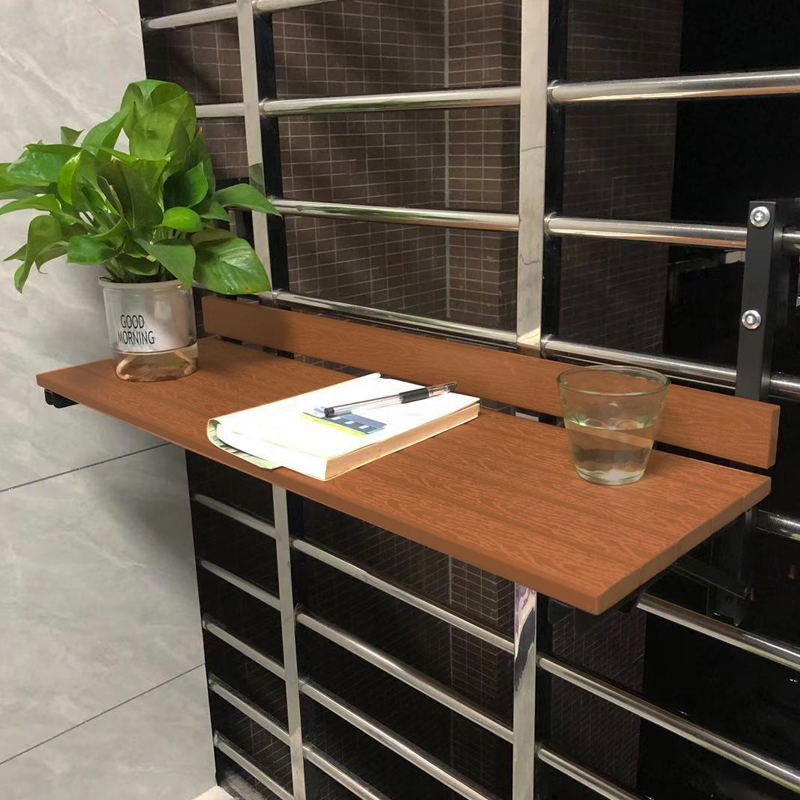 bàn xếp gỗ Bàn treo lan can ban công có thể gấp gọn để ngoài trời chống mối mọt bàn ban công khung thép không gỉ bàn trưởng phòng