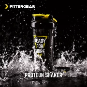 FitterGear Bột Protein Milkshake Tập Thể Dục Lắc Cup Thể Thao Xách Tay Chai Khuấy Cup Shaker