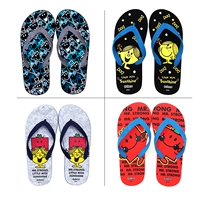 Benny Road flip flops nam chống trượt phim hoạt hình anime thời trang mặc pinch ngoài trời đôi đáy phẳng đôi dép đi biển và dép dép quai ngang