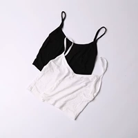 Mùa hè loại đoạn ngắn slim sling vest ladies đen đáy chống ánh sáng sexy lại bọc ngực ống top đồ lót