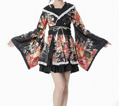 taobao agent Costume and Fenghua Kui COSPLAY clothing performance, improved the sleeve kimono kimono cream maid costumes, happy pure land dance