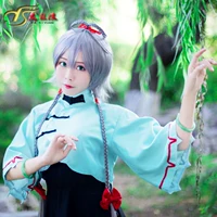 Spot Full set Luo Tianyi cos tóc giả Luo Tianyi Đồng phục mưa tháng ba Quần áo cosplay - Cosplay cosplay hinata