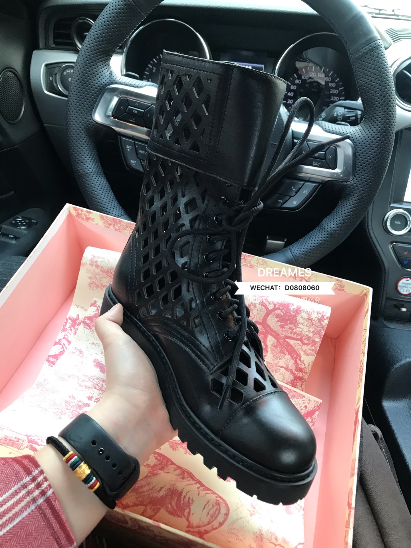 Blacktop layer leather Hollow out Mesh Frenulum Short boots Round head Show European station new pattern low-heel Net boots free shipping female white boots