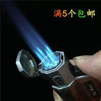 Xách tay windproof inflatable thẳng vào đa đầu nhỏ súng phun nhẹ hơn điểm moxibustion cigar ống thuốc lá nhẹ hơn igniter hộp quẹt điện