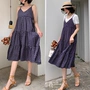 Mùa hè 2019 mới rộng mỏng mỏng kích thước lớn của phụ nữ micro béo mm Hàn Quốc váy một chiếc váy từ váy qua đầu gối - A-Line Váy mẫu đầm xòe đẹp