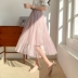 Cửa hàng quần áo Handu 2020 Váy mùa hè của phụ nữ Hàn Quốc khí mới sợi lưới váy cổ tích Váy A-line HO0265 - Váy Váy
