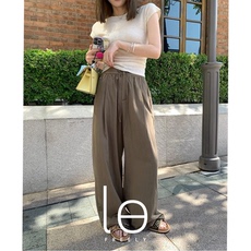jk制服加工定制 吴小姐韩代 le feeely休闲裤女2023新款宽松夏季薄款直筒阔腿裤子