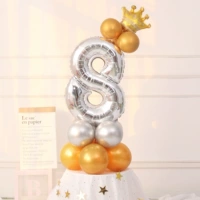 Серебряный цифровой столб 8