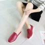 Giày cao gót đế xuồng Hàn Quốc cho nữ thời trang đế bằng phẳng chống trượt thấp giúp giày đi mưa nhà bếp đi giày cao su đặt chân mùa hè ủng đi mưa bảo vệ giày