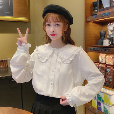 taobao agent Japanese base student pleated skirt, universal spring doll, doll collar, long sleeve