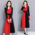 Đầm nữ 2019 thu đông Đông mới phiên bản Hàn Quốc có khí chất của phụ nữ cỡ lớn là những quý cô gầy hơn đầu gối một từ váy dài thủy triều - A-Line Váy váy xòe công sở A-Line Váy