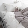 Mục vụ đơn giản bộ đồ giường bằng vải cotton gió của bộ bốn thêu Hàn Quốc khâu thêu chăn bông bộ - Bộ đồ giường bốn mảnh chăn ga gối đệm