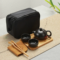 Один горшок 2 чашки (поднос для чая с туристической сумкой) черный