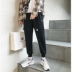 Đàn ông và phụ nữ văn học mua sắm quần nam mùa thu mới Quần âu Hàn Quốc quần yếm hoang dã xu hướng quần nam chín quần thời trang nam cao cấp Crop Jeans