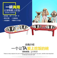 Bát thú cưng bằng gỗ dễ thương mèo xanh và chó cần thiết hàng ngày cho thú cưng nhỏ thức ăn cho chó chống lật nước uống đặc biệt Dụng cụ uống nước cho chó