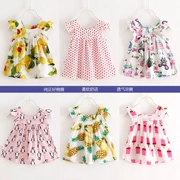 Áo sơ mi nữ cotton 2019 mới cho bé sơ sinh Phiên bản Hàn Quốc của váy cotton nhân tạo nhỏ 0-1-2 tuổi - Váy