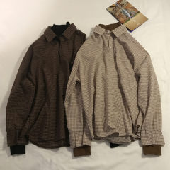 Plaid Shirt Men's fake two-piece shirt long sleeve fashion Korean version versatile trend men's spring and autumn ins Hong Kong Style coat