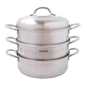 Supor Easy Storage из нержавеющей стали с тремя слоями повторно приготовленного на пару Sz28b15 28 см.