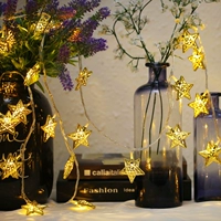 Новая Hollow Star Lamp светодиодная новая года декоративная мигающая лампа спальня для девочек Сердце праздничные свадебные светильники Водонепроницаемые