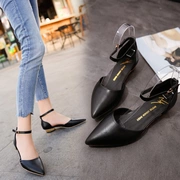 2018 mùa hè Châu Âu và Hoa Kỳ thấp để giúp dép của phụ nữ từ khóa với lớn đông chỉ nông miệng giày thấp của phụ nữ dày với giày gót thấp