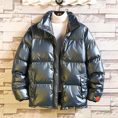Áo khoác cotton nam mùa đông phiên bản Hàn Quốc của áo khoác cộng với chất béo XL sáng màu dày xuống áo khoác nam chất béo - Cực lớn