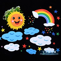 Настенное крепление для детского сада, украшение, радужный макет из пены на солнечной энергии, облако