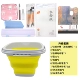 Квадратное ведро, гуашь, мел
