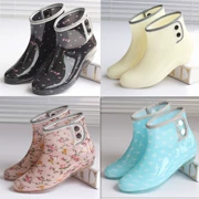 . Mùa xuân thời trang giày đi mưa cộng với cotton của phụ nữ ống đi mưa của Hàn Quốc - Rainshoes