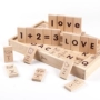 Bằng gỗ bạch đàn alphabetacy động vật kỹ thuật số 120 viên nang kiến ​​thức công nhận domino building blocks giáo dục cho trẻ em đồ chơi bộ lego