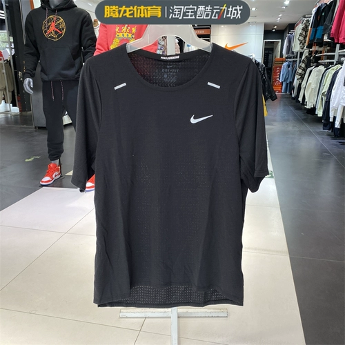 Nike, весенний спортивный светоотражающий спортивный костюм, дизайнерская быстросохнущая футболка, короткий рукав, 2022