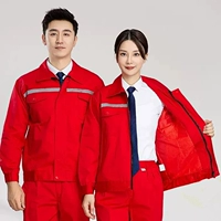 Осенний красный комбинезон, штаны