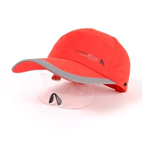 Прозрачное зеркало красное с серой крышкой