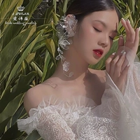 Модный кварц ручной работы, аксессуар для волос, платье для невесты, в цветочек, японские и корейские