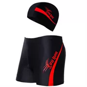 Youyou mới quần bơi nam phù hợp với mũ bơi thiết bị bơi nam góc phẳng XL cộng với bộ đồ tắm suối nước nóng chất béo - Mũ bơi