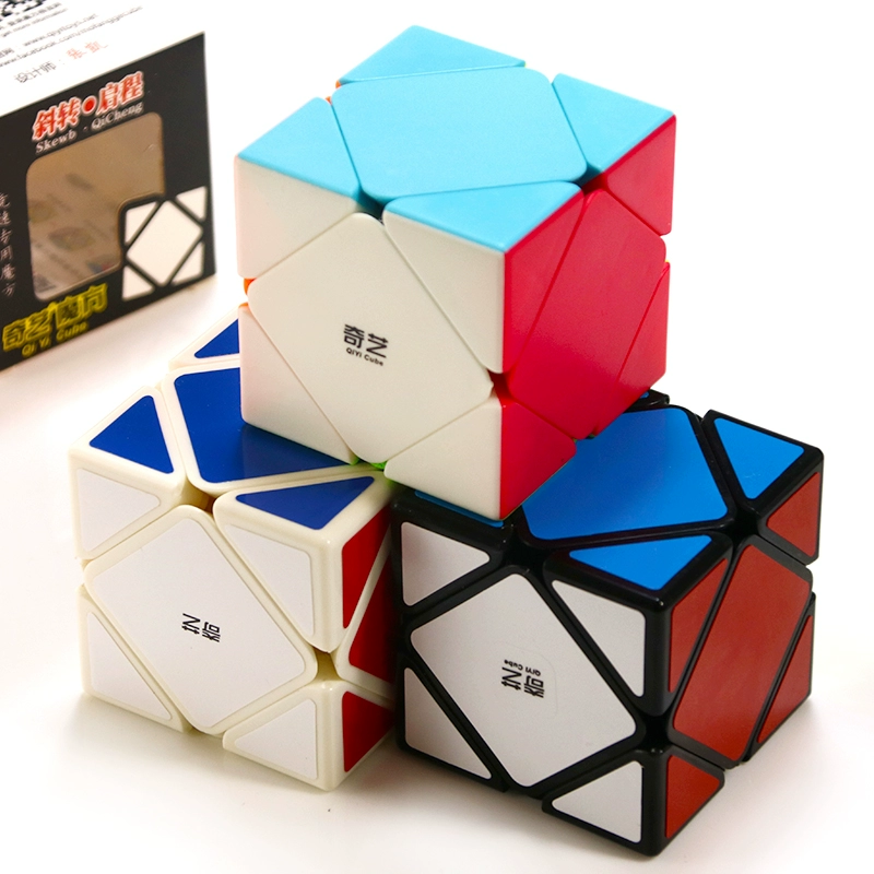 Nghệ thuật tuyệt vời xoay xiên hình khối Rubik đồ chơi giáo dục trơn tru người mới bắt đầu nhập cảnh trẻ em câu đố đồ chơi mầm non - Đồ chơi IQ