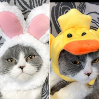 Маленький белый кролик+утиная шляпа