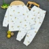 Bộ đồ lót cotton cầu vồng nhỏ của Junxiu thiết lập mùa thu và mùa đông cho bé trai và bé gái mặc quần áo mùa thu cho trẻ em lớn bộ đồ lót trẻ em Quần áo lót