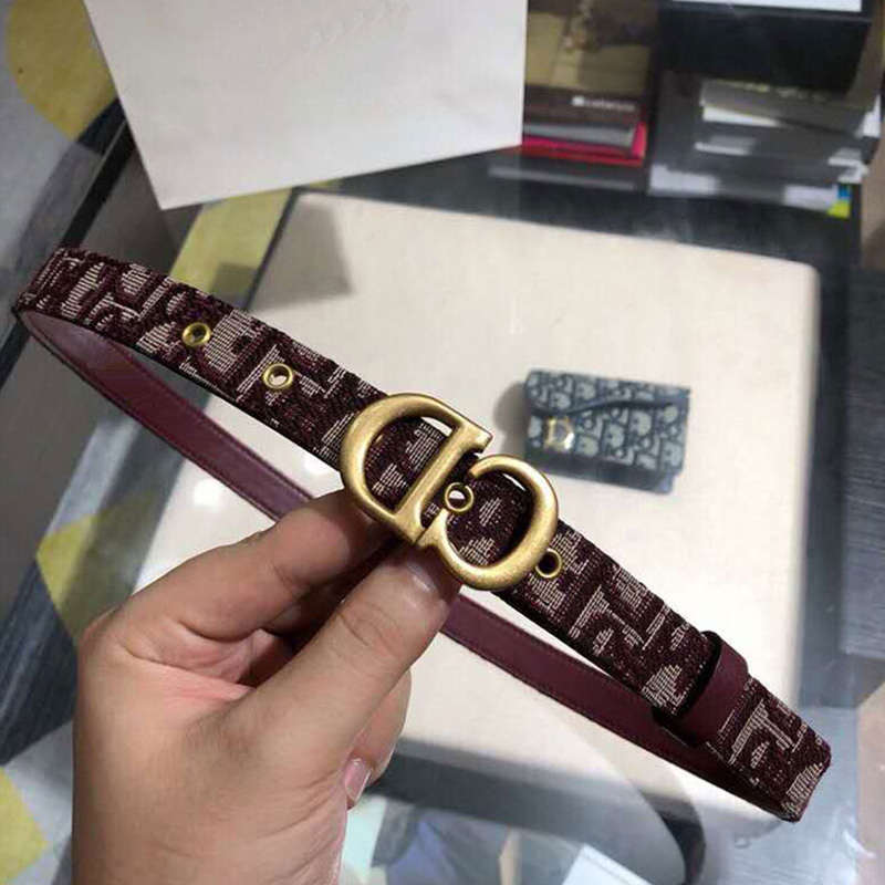 Wine Red CanvasInternet celebrity CD Thin waistband ma'am fashion Ins wind With skirt Jeans loose coat decorate Close your waist genuine leather Belt female