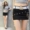Mùa xuân và mùa hè 2021 phong cách Hàn Quốc mới phong cách mỏng mảnh mai đen váy ngắn nữ túi kéo khóa hông váy hoang dã một bước váy - Váy
