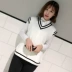 Xuân 2018 Hàn Quốc ulzzang áo gió đại học không tay áo cổ chữ V vest vest len ​​áo len nữ sinh áo khoác dài nữ Áo vest