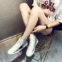 Hồng Kông gió của phụ nữ giày sinh viên Hàn Quốc phiên bản 2018 mùa xuân và mùa hè giày phẳng giày da phụ nữ cao giày giày thường giày của phụ nữ boot cao cổ nữ