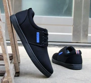 Tất cả giày vải màu đen Giày nam đế thấp Giày nam chống trượt Giày công sở màu đen tinh khiết Giày đế bằng Hàn Quốc