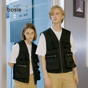 Bosie nam và nữ với cùng một mẫu thiết kế thủy triều thương hiệu mát mẻ chức năng mát mẻ nhiều túi dụng cụ vest 19020302133 - Dệt kim Vest