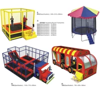 Уличный батут для детского сада для прыжков, квадратный транспорт для парков развлечений