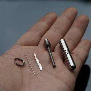 TC4 Мини-клетка для выживания из титанового сплава Firestone Micro Survival Box Водонепроницаемая PSK Для выживания на открытом воздухе EDC