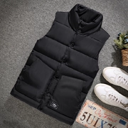 Áo vest nam cotton đôi mẫu mùa thu đông dày Hàn Quốc phiên bản mùa đông mặc học sinh ấm áp áo cotton kích thước lớn