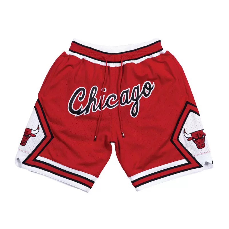 RedJD Chicago bull Home court red Jordan Retro Mesh summer full marks Soccer pants fashion trend leisure time High street style